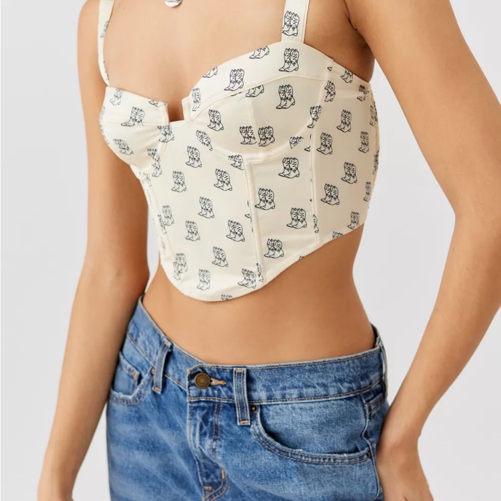 Wild Lovers Thelma Bustier Cowgirl Boots Top Size 32B